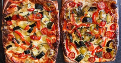 Recipe: Tomato, Courgette & Red Pepper Tart