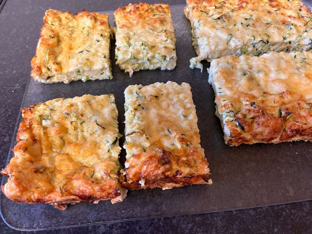 Recipe: Courgette, Basil and Cheddar Bread Frittata