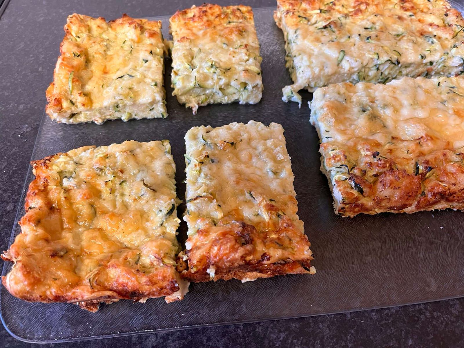 Recipe: Courgette, Basil and Cheddar Bread Frittata